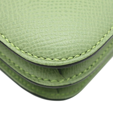 エルメス HERMES コンスタンス3 ミニ ヴェールクリケット ヴォーエプソン ショルダーバッグ ゴールド金具 緑
