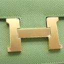 エルメス HERMES コンスタンス3 ミニ ヴェールクリケット ヴォーエプソン ショルダーバッグ ゴールド金具 緑