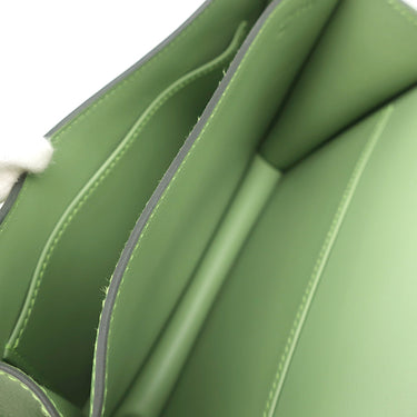 エルメス HERMES コンスタンス3 ミニ ヴェールクリケット ヴォーエプソン ショルダーバッグ ゴールド金具 緑