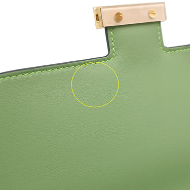 エルメス HERMES コンスタンス3 ミニ ヴェールクリケット ヴォーエプソン ショルダーバッグ ゴールド金具 緑