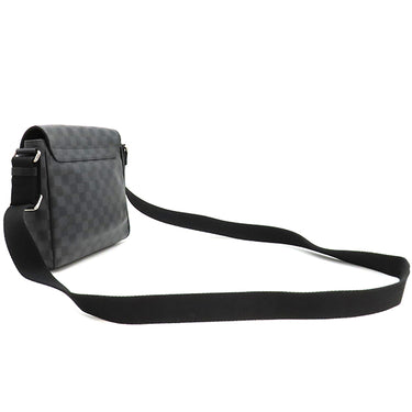 ルイヴィトン LOUIS VUITTON ディストリクトPM N41260 ダミエグラフィット ダミエグラフィットキャンバス ショルダーバッグ シルバー金具 グレー 黒 メッセンジャーバッグ
