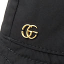 グッチ GUCCI GGマーモント バケットハット 729470 ブラック ポリエステル 14039 ＃58 ハット ゴールド金具 黒