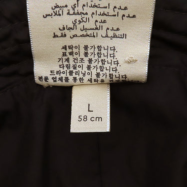 グッチ GUCCI GGマーモント バケットハット 729470 ブラック ポリエステル 14039 ＃58 ハット ゴールド金具 黒