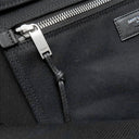 サンローラン SAINT LAURENT リヴ ゴーシュ 499290 ブラック コットン レザー トートバッグ シルバー金具 黒 RIVE GAUCHE