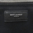 サンローラン SAINT LAURENT リヴ ゴーシュ 499290 ブラック コットン レザー トートバッグ シルバー金具 黒 RIVE GAUCHE