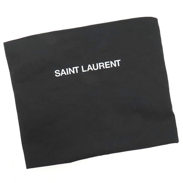 サンローラン SAINT LAURENT リヴ ゴーシュ 499290 ブラック コットン レザー トートバッグ シルバー金具 黒 RIVE GAUCHE
