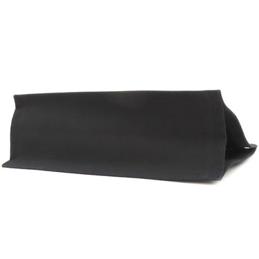 サンローラン SAINT LAURENT リヴ ゴーシュ 499290 ブラック コットン レザー トートバッグ シルバー金具 黒 RIVE GAUCHE