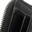 グッチ GUCCI マイクログッチシマ 447906 ブラック レザー 長財布 シルバー金具 オーガナイザー カード入れ ラウンドファスナー 黒