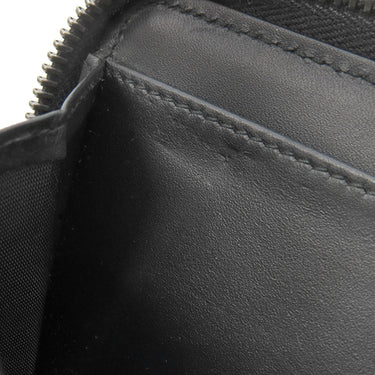 グッチ GUCCI マイクログッチシマ 447906 ブラック レザー 長財布 シルバー金具 オーガナイザー カード入れ ラウンドファスナー 黒