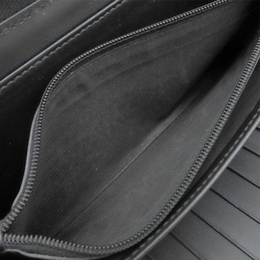 グッチ GUCCI マイクログッチシマ 447906 ブラック レザー 長財布 シルバー金具 オーガナイザー カード入れ ラウンドファスナー 黒