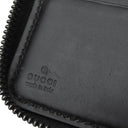 グッチ GUCCI マイクログッチシマ 447906 ブラック レザー 長財布 シルバー金具 オーガナイザー カード入れ ラウンドファスナー 黒