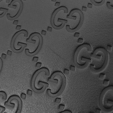 グッチ GUCCI マイクログッチシマ 447906 ブラック レザー 長財布 シルバー金具 オーガナイザー カード入れ ラウンドファスナー 黒