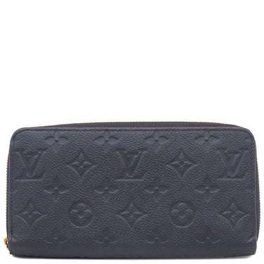 ルイヴィトン LOUIS VUITTON ジッピー ウォレット M62121 マリーヌルージュ モノグラムアンプラント 長財布 ゴールド金具 紺 ラウンドファスナー