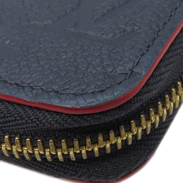 ルイヴィトン LOUIS VUITTON ジッピー ウォレット M62121 マリーヌルージュ モノグラムアンプラント 長財布 ゴールド金具 紺 ラウンドファスナー