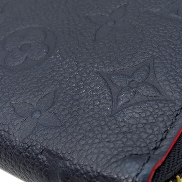 ルイヴィトン LOUIS VUITTON ジッピー ウォレット M62121 マリーヌルージュ モノグラムアンプラント 長財布 ゴールド金具 紺 ラウンドファスナー