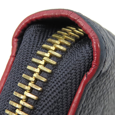 ルイヴィトン LOUIS VUITTON ジッピー ウォレット M62121 マリーヌルージュ モノグラムアンプラント 長財布 ゴールド金具 紺 ラウンドファスナー