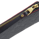 ルイヴィトン LOUIS VUITTON ジッピー ウォレット M62121 マリーヌルージュ モノグラムアンプラント 長財布 ゴールド金具 紺 ラウンドファスナー