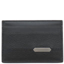 ブルガリ BVLGARI オクト ブラック レザー カードケース マットシルバー金具 黒 カード入れ 名刺入れ