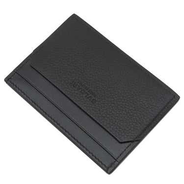 ブルガリ BVLGARI オクト ブラック レザー カードケース マットシルバー金具 黒 カード入れ 名刺入れ