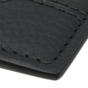 ブルガリ BVLGARI オクト ブラック レザー カードケース マットシルバー金具 黒 カード入れ 名刺入れ