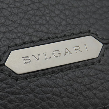 ブルガリ BVLGARI オクト ブラック レザー カードケース マットシルバー金具 黒 カード入れ 名刺入れ