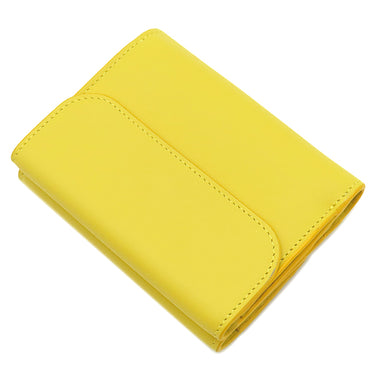 クロエ Chloe C トリフォールド ウォレット スタンイエロー レザー 三つ折り財布 ゴールド金具 黄 ミニ財布