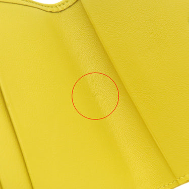 クロエ Chloe C トリフォールド ウォレット スタンイエロー レザー 三つ折り財布 ゴールド金具 黄 ミニ財布