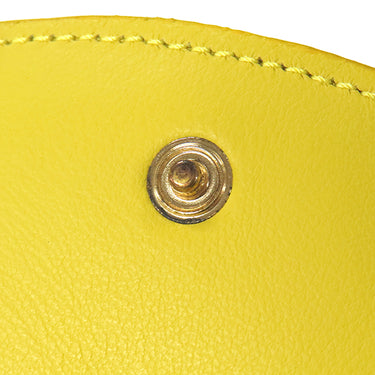 クロエ Chloe C トリフォールド ウォレット スタンイエロー レザー 三つ折り財布 ゴールド金具 黄 ミニ財布