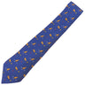 エルメス HERMES 9cm ネイビー シルク ネクタイ 犬 星 総柄 動物柄