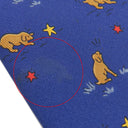 エルメス HERMES 9cm ネイビー シルク ネクタイ 犬 星 総柄 動物柄