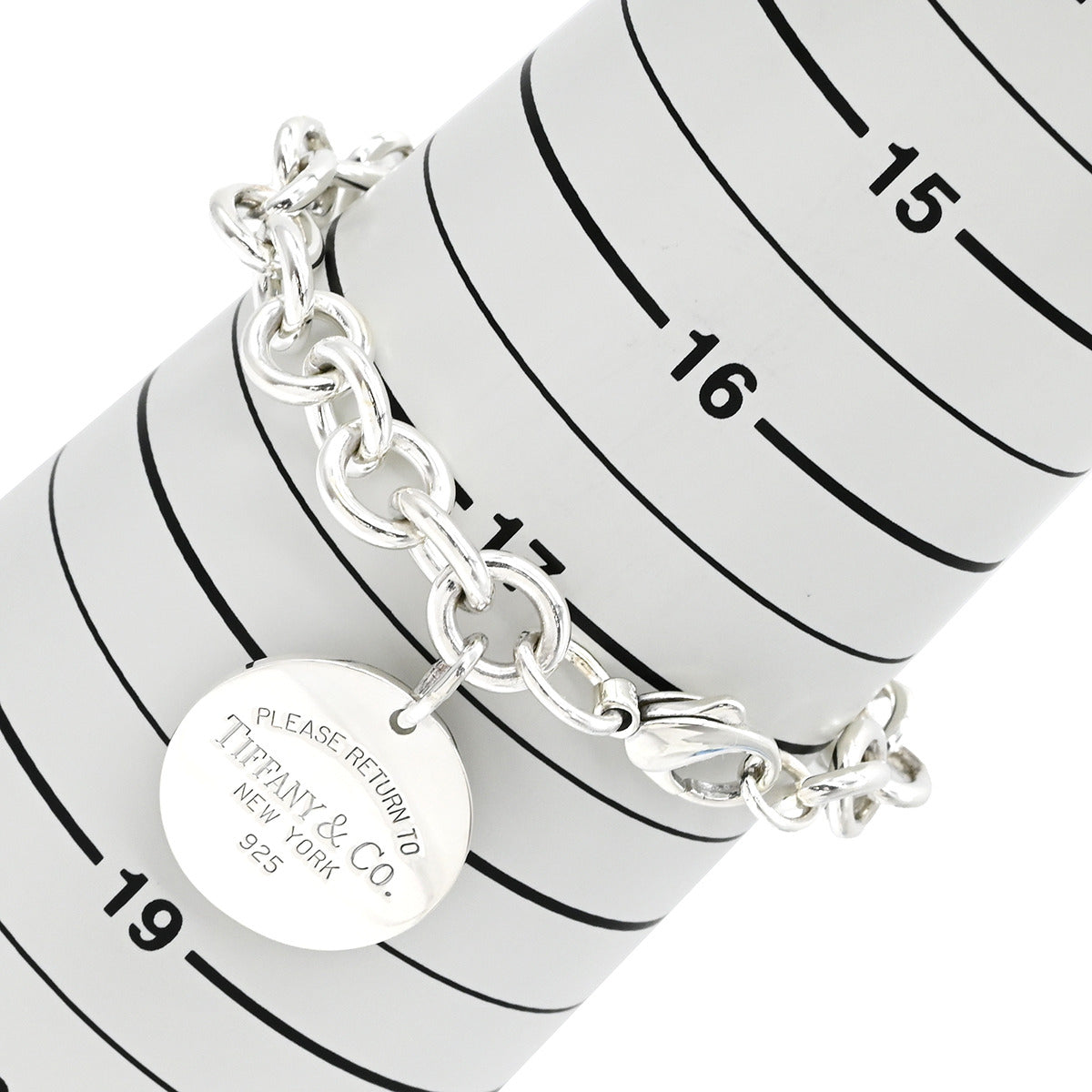 【美品】19cmティファニー ラウンドタグ リターントゥ ブレスレット 925 ティファニー Tiffany & Co リターン トゥ ティファニー