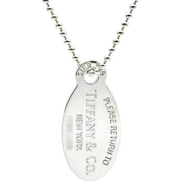 ティファニー Tiffany & Co リターン トゥ ティファニー オーバルタグ シルバー シルバー925 ネックレス ボールチェーン TIFFANY＆Co. AG925