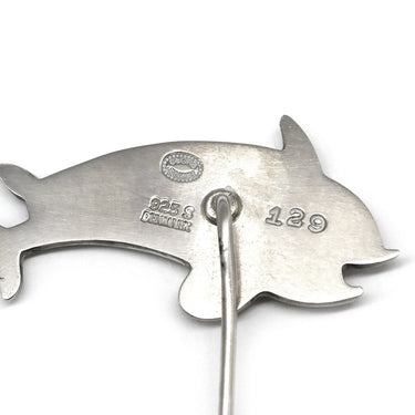 ジョージ・ジェンセン Georg Jensen イルカモチーフ ピンブローチ 129 シルバー シルバー925 ブローチ AG925