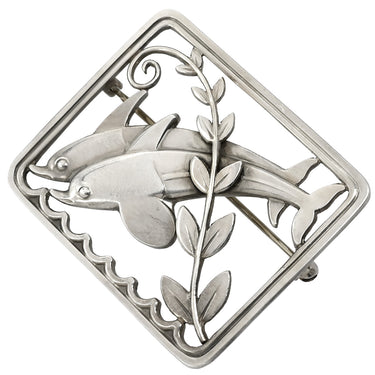 ジョージ・ジェンセン Georg Jensen イルカモチーフ 251 シルバー シルバー925 ブローチ AG925 ヴィンテージ