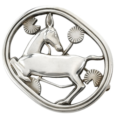 ジョージ・ジェンセン Georg Jensen 鹿モチーフ 256 シルバー シルバー925 ブローチ DEER アニマル AG925 ヴィンテージ
