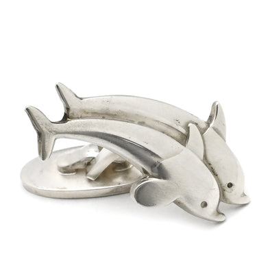 ジョージ・ジェンセン Georg Jensen イルカモチーフ タイピン カフスセット 73・129 シルバー シルバー925 タイピン AG925 タイバー カフリンクス
