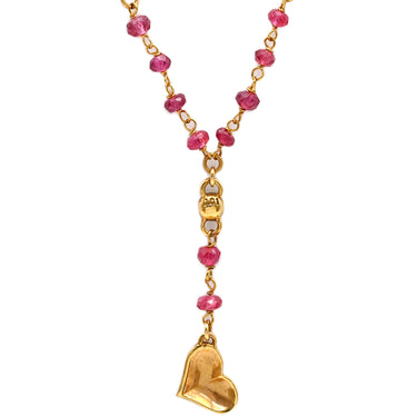 スタージュエリー STAR JEWELRY ミステリアスハート イエローゴールド K18YG ダイヤモンド ネックレス 750YG Au750 18金 色石 ダイヤ