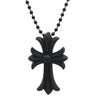 クロムハーツ CHROME HEARTS ラバーペンダント ブラック ラバー メタル ネックレス CHROME HEARTS 十字架 黒