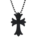 クロムハーツ CHROME HEARTS ラバーペンダント ブラック ラバー メタル ネックレス CHROME HEARTS 十字架 黒