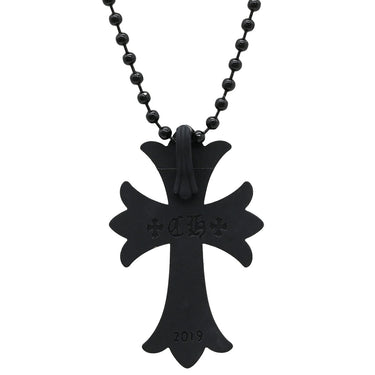 クロムハーツ CHROME HEARTS ラバーペンダント ブラック ラバー メタル ネックレス CHROME HEARTS 十字架 黒