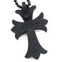 クロムハーツ CHROME HEARTS ラバーペンダント ブラック ラバー メタル ネックレス CHROME HEARTS 十字架 黒