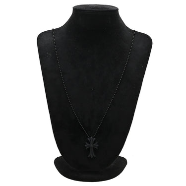 クロムハーツ CHROME HEARTS ラバーペンダント ブラック ラバー メタル ネックレス CHROME HEARTS 十字架 黒