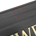 ロエベ LOEWE エンボス プレーン カードホルダー CLE0322X01 ブラック×ゴールド カーフ カードケース 黒 ロゴ 定期入れ カード入れ