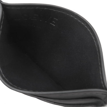 ロエベ LOEWE エンボス プレーン カードホルダー CLE0322X01 ブラック×ゴールド カーフ カードケース 黒 ロゴ 定期入れ カード入れ