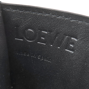 ロエベ LOEWE エンボス プレーン カードホルダー CLE0322X01 ブラック×ゴールド カーフ カードケース 黒 ロゴ 定期入れ カード入れ