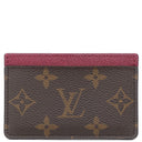 ルイヴィトン LOUIS VUITTON ポルト カルト サーンプル M60703 フューシャ モノグラムキャンバス カードケース 茶 カード入れ パスケース 定期入れ