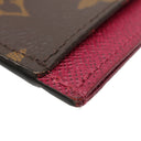 ルイヴィトン LOUIS VUITTON ポルト カルト サーンプル M60703 フューシャ モノグラムキャンバス カードケース 茶 カード入れ パスケース 定期入れ
