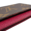 ルイヴィトン LOUIS VUITTON ポルト カルト サーンプル M60703 フューシャ モノグラムキャンバス カードケース 茶 カード入れ パスケース 定期入れ