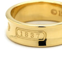 ティファニー Tiffany & Co 1837 イエローゴールド K18YG リング 指輪 T&Co. Au750 18K 9.5号