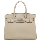 エルメス HERMES バーキン30 トゥルティエールグレー トゴ ハンドバッグ シルバー金具 グレージュ